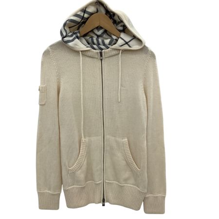 BURBERRY BLACK LABEL バーバリーブラックレーベル レディース ニット パーカー SIZE 38 アイボリー