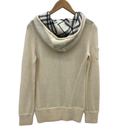 BURBERRY BLACK LABEL バーバリーブラックレーベル レディース ニット パーカー SIZE 38 アイボリー