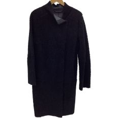 MAX MARA マックスマーラー レディース コート ボア 内側レザー SIZE 42 ブラック Bランク