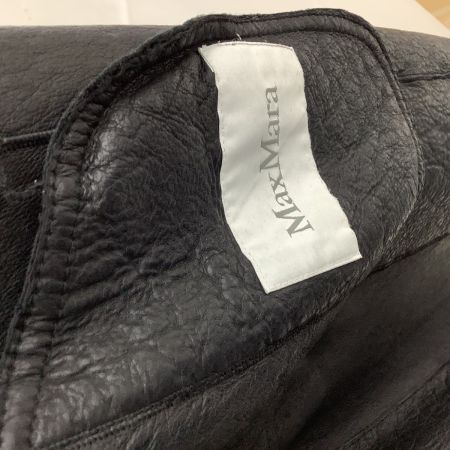 MAX MARA マックスマーラー レディース コート ボア 内側レザー SIZE 42 ブラック