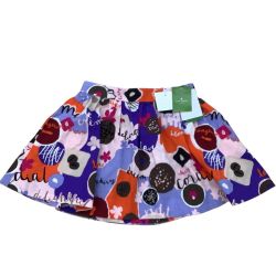 Kate Spade NEW YORK ケイトスペード 未使用 タグ付き キッズ スカート 女の子 SIZE 4 100cm 総柄 ホワイト Sランク