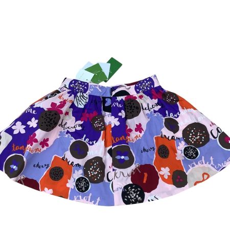 Kate Spade NEW YORK ケイトスペード 未使用 タグ付き キッズ スカート 女の子 SIZE 4 100cm 総柄 ホワイト