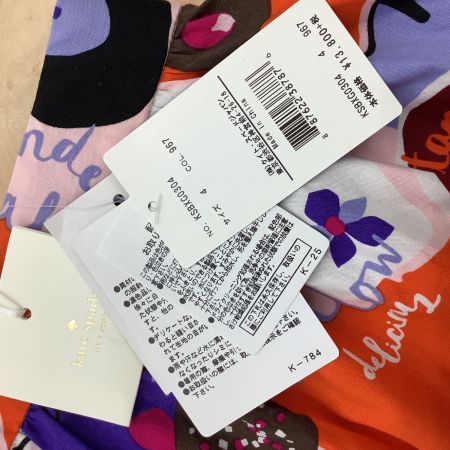 Kate Spade NEW YORK ケイトスペード 未使用 タグ付き キッズ スカート 女の子 SIZE 4 100cm 総柄 ホワイト