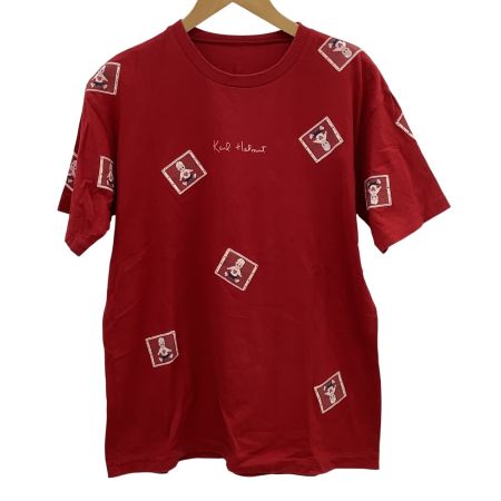 Karl Helmut カールヘルム メンズ 半袖カットソー Tシャツ SIZE S 90s Vintage ワッペン キューピーちゃん レッド