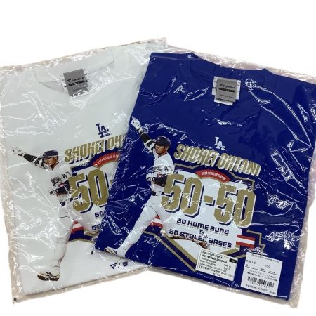 FANATICS ファナティクス 大谷翔平 50-50 Club 達成記念Tシャツ ブルー キッズ SIZE 150cm ２枚セット ブルー、ホワイト
