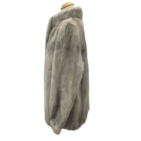 WHITE BEAR レディース 毛皮コート SIZE L グレー