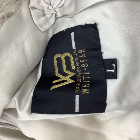 WHITE BEAR レディース 毛皮コート SIZE L グレー