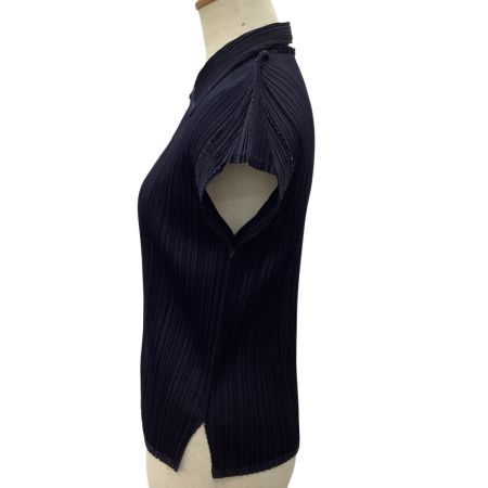 ISSEY MIYAKE イッセイミヤケ PLEATS PLEASE 変形 カットソー SIZE 3 PP41-JK203 ネイビー