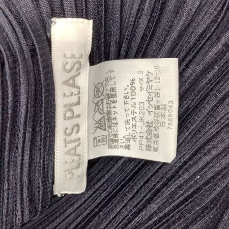 ISSEY MIYAKE イッセイミヤケ PLEATS PLEASE 変形 カットソー SIZE 3 PP41-JK203 ネイビー