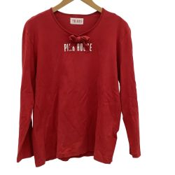 PINK HOUSE ピンクハウス レディース カットソー リボン SIZE S レッド Bランク