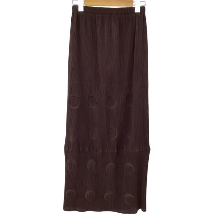 ISSEY MIYAKE イッセイミヤケ プリーツ スカート 立体デザイン 変形 SIZE M IM84-FG917 ブラウン