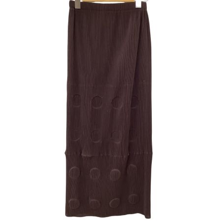 ISSEY MIYAKE イッセイミヤケ プリーツ スカート 立体デザイン 変形 SIZE M IM84-FG917 ブラウン