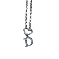 Christian Dior クリスチャンディオール レディース ハート シルバーネックレス Bランク