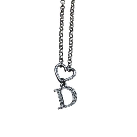 Christian Dior クリスチャンディオール レディース ハート シルバーネックレス