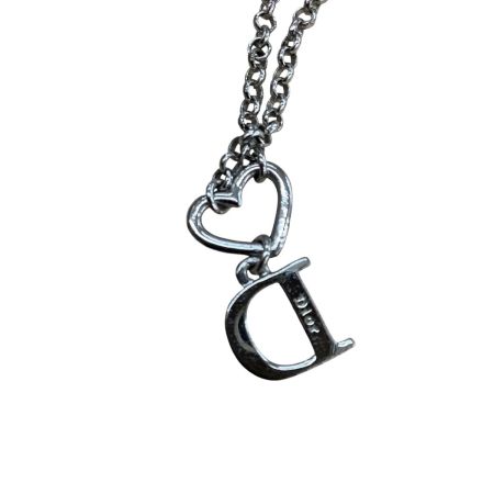 Christian Dior クリスチャンディオール レディース ハート シルバーネックレス