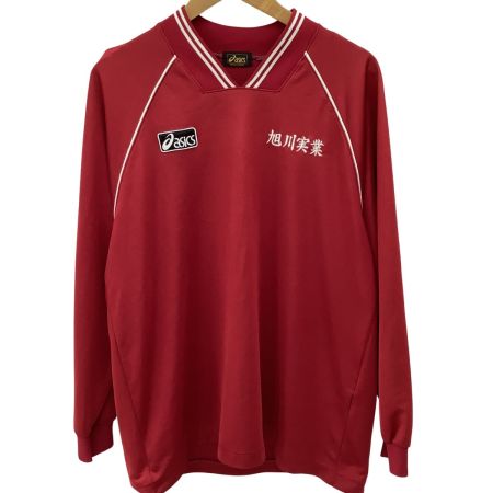 asics アシックス 旭川実業 サッカー 練習着 SIZE O レッド
