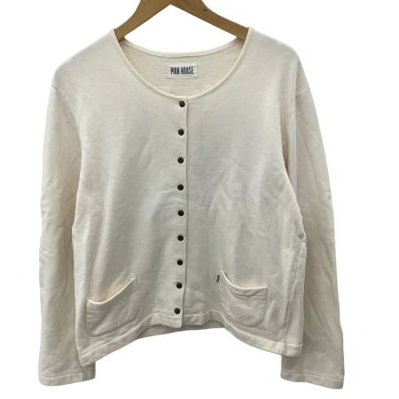 PINK HOUSE ピンクハウス レディース カーディガン ジャケット SIZE L ワッペン テディベア 花柄 アイボリー