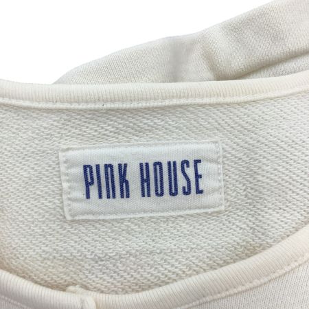 PINK HOUSE ピンクハウス レディース カーディガン ジャケット SIZE L ワッペン テディベア 花柄 アイボリー
