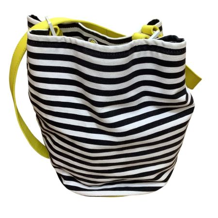 Kate Spade SATURDAY ケイトスペード レディース 巾着 バッグ ホワイト×ブラック×イエロー