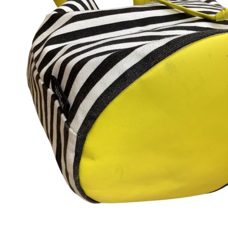 Kate Spade SATURDAY ケイトスペード レディース 巾着 バッグ ホワイト×ブラック×イエロー