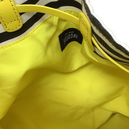 Kate Spade SATURDAY ケイトスペード レディース 巾着 バッグ ホワイト×ブラック×イエロー