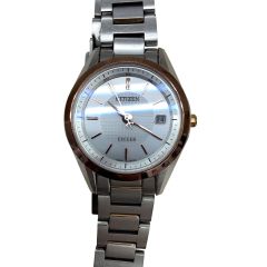 CITIZEN シチズン 腕時計 クォーツ 箱・取説・コマ付 ステンレススチール ホワイト ES 1044-51A Bランク