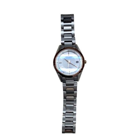 CITIZEN シチズン 腕時計 クォーツ 箱・取説・コマ付 ステンレススチール ホワイト ES 1044-51A