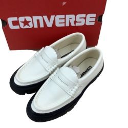 CONVERSE コンバース レディース ローファー SIZE 24.5cm CHUNK LOAFER ブラック×ホワイト Aランク