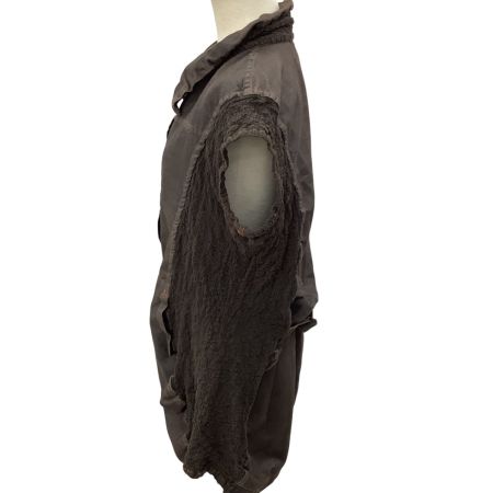 ISSEY MIYAKE イッセイミヤケ ME レディース ノースリーブ シャツ 変形 MI32FE313 ブラウン