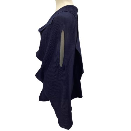 me ISSEY MIYAKE イッセイミヤケ ワッフル プリーツ 変形 カットソー　 MI61KK224 ネイビー