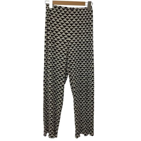 ISSEY MIYAKE イッセイミヤケ PLEATS PLEASE パンツ SIZE 1 総柄 PP8-JF543 ベージュ×ブラック