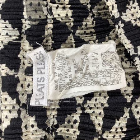 ISSEY MIYAKE イッセイミヤケ PLEATS PLEASE パンツ SIZE 1 総柄 PP8-JF543 ベージュ×ブラック