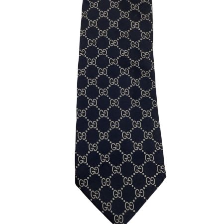 GUCCI グッチ メンズ ネクタイ GG柄 ネイビー×グレー