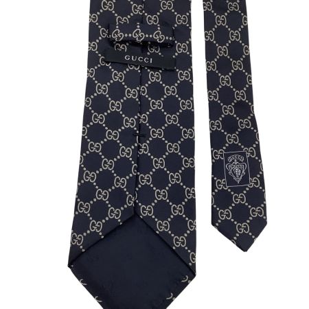 GUCCI グッチ メンズ ネクタイ GG柄 ネイビー×グレー
