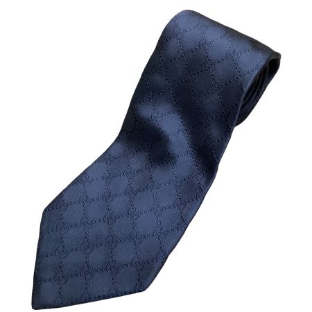 GUCCI グッチ ネイビー メンズ ネクタイ GG柄