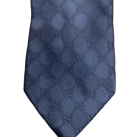 GUCCI グッチ ネイビー メンズ ネクタイ GG柄