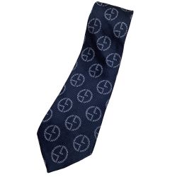 GIORGIO ARMANI ジョルジオアルマーニ メンズ ネクタイ ブラック×ホワイト Bランク