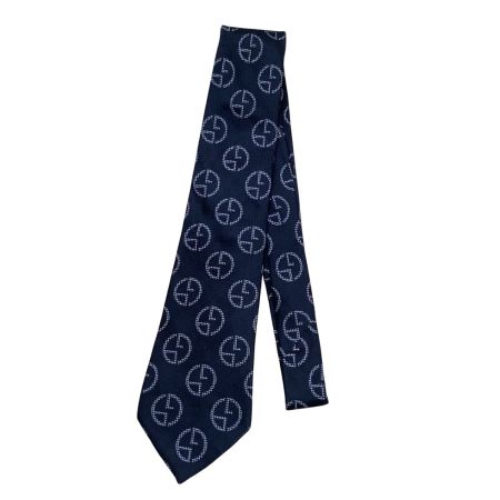 GIORGIO ARMANI ジョルジオアルマーニ メンズ ネクタイ ブラック×ホワイト