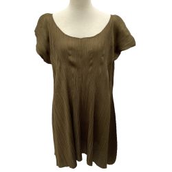 ISSEY MIYAKE イッセイミヤケ PLEATS PLEASE チュニック 変形  SIZE 3 PP11-JT585 ブラウン Bランク
