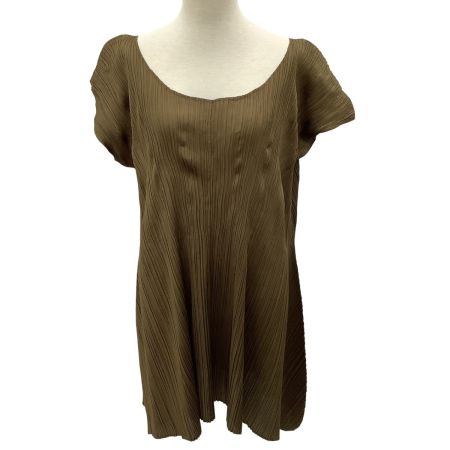 ISSEY MIYAKE イッセイミヤケ PLEATS PLEASE チュニック 変形  SIZE 3 PP11-JT585 ブラウン