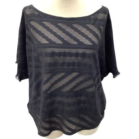 ISSEY MIYAKE イッセイミヤケ PLEATS PLEASE カットソー 変形 シースルー  PP21-LK922 ブラック