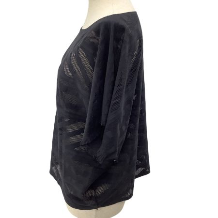 ISSEY MIYAKE イッセイミヤケ PLEATS PLEASE カットソー 変形 シースルー  PP21-LK922 ブラック