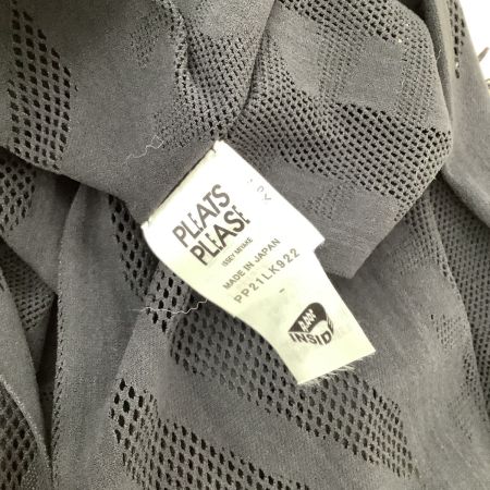 ISSEY MIYAKE イッセイミヤケ PLEATS PLEASE カットソー 変形 シースルー  PP21-LK922 ブラック