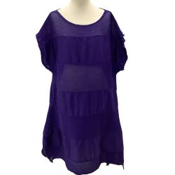 ISSEY MIYAKE イッセイミヤケ ME ミー ワンピース  MI11FT132 パープル Bランク