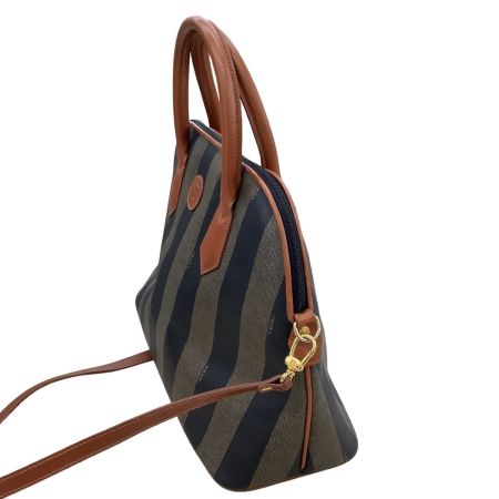 FENDI フェンディ レディース ハンドバッグ  PVC ぺカン柄 ブラウン