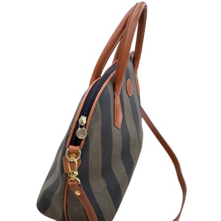 FENDI フェンディ レディース ハンドバッグ  PVC ぺカン柄 ブラウン