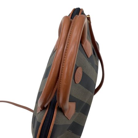 FENDI フェンディ レディース ハンドバッグ  PVC ぺカン柄 ブラウン