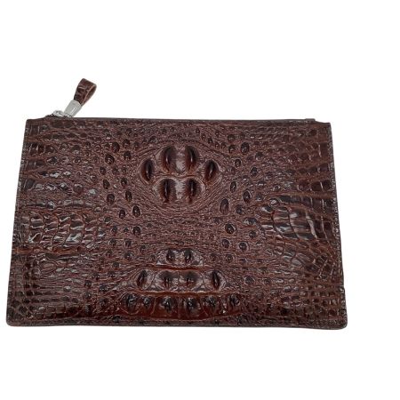 BOLINI ボリーニ クラッチバッグ セカンドバッグ ワニ革 ブラウン