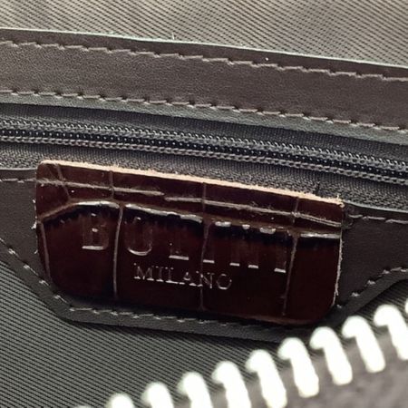 BOLINI ボリーニ クラッチバッグ セカンドバッグ ワニ革 ブラウン