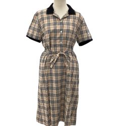BURBERRY GOLF バーバリー レディース ワンピース SIZE L BGW14-225-40 ベージュ Bランク
